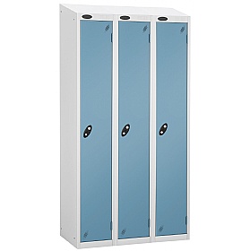 Equinox White Antibacterial Sloping Top Lockers
