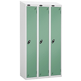 Equinox White Antibacterial Sloping Top Lockers