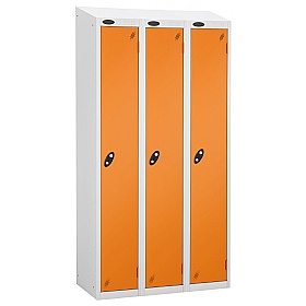 Equinox White Antibacterial Sloping Top Lockers