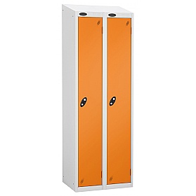 Equinox White Antibacterial Sloping Top Lockers -