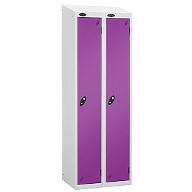 Equinox White Antibacterial Sloping Top Lockers -