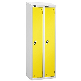 Equinox White Antibacterial Sloping Top Lockers -
