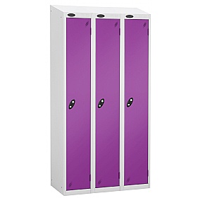 Equinox White Antibacterial Sloping Top Lockers -