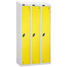 Equinox White Antibacterial Sloping Top Lockers -