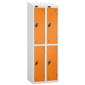 Equinox White Antibacterial Sloping Top Lockers -