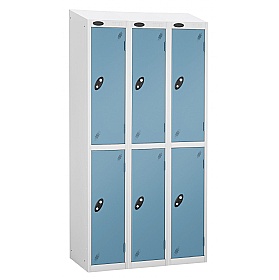 Equinox White Antibacterial Sloping Top Lockers -