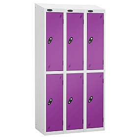 Equinox White Antibacterial Sloping Top Lockers -