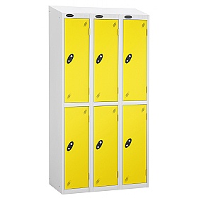 Equinox White Antibacterial Sloping Top Lockers -