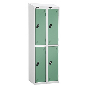 Equinox White Antibacterial Sloping Top Lockers