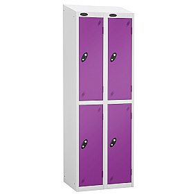 Equinox White Antibacterial Sloping Top Lockers
