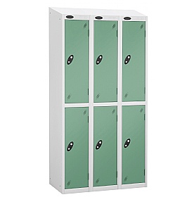 Equinox White Antibacterial Sloping Top Lockers