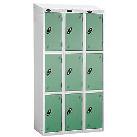 Equinox White Antibacterial Sloping Top Lockers