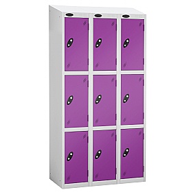 Equinox White Antibacterial Sloping Top Lockers