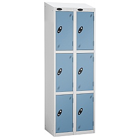 Equinox White Antibacterial Sloping Top Lockers -