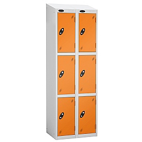 Equinox White Antibacterial Sloping Top Lockers -