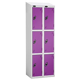Equinox White Antibacterial Sloping Top Lockers -