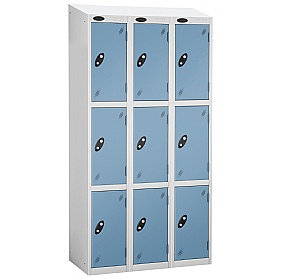 Equinox White Antibacterial Sloping Top Lockers -