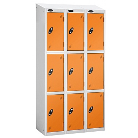 Equinox White Antibacterial Sloping Top Lockers -