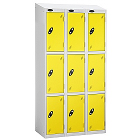 Equinox White Antibacterial Sloping Top Lockers -