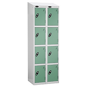 Equinox White Antibacterial Sloping Top Lockers -