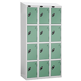 Equinox White Antibacterial Sloping Top Lockers -