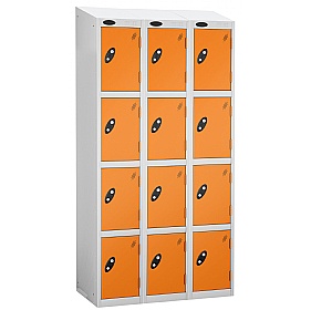 Equinox White Antibacterial Sloping Top Lockers -