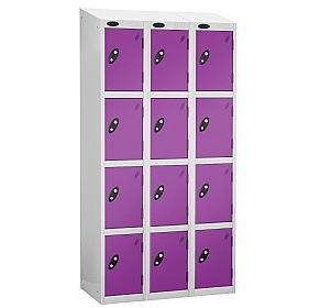 Equinox White Antibacterial Sloping Top Lockers -