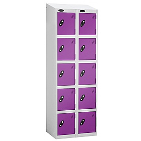 Equinox White Antibacterial Sloping Top Lockers