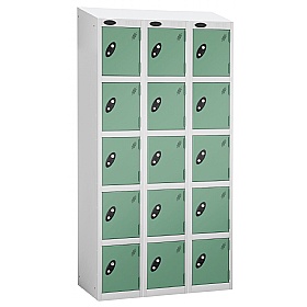 Equinox White Antibacterial Sloping Top Lockers