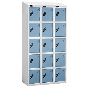 Equinox White Antibacterial Sloping Top Lockers -
