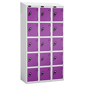Equinox White Antibacterial Sloping Top Lockers -