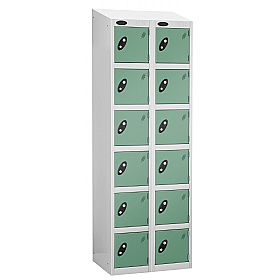 Equinox White Antibacterial Sloping Top Lockers -