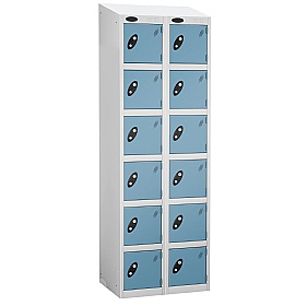 Equinox White Antibacterial Sloping Top Lockers -