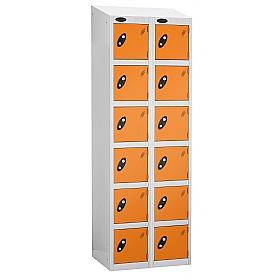 Equinox White Antibacterial Sloping Top Lockers -