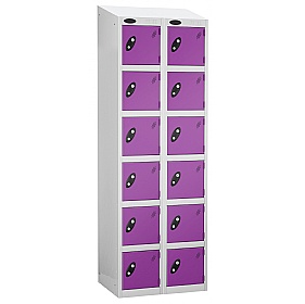 Equinox White Antibacterial Sloping Top Lockers -