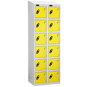 Equinox White Antibacterial Sloping Top Lockers -