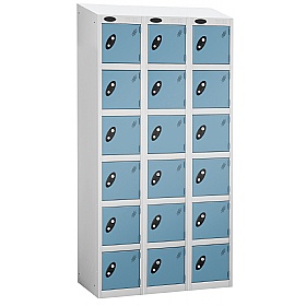 Equinox White Antibacterial Sloping Top Lockers -