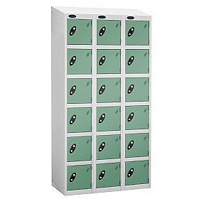 Equinox White Antibacterial Sloping Top Lockers -