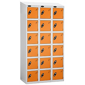 Equinox White Antibacterial Sloping Top Lockers -