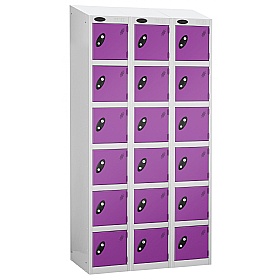 Equinox White Antibacterial Sloping Top Lockers -
