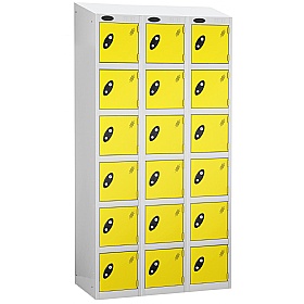 Equinox White Antibacterial Sloping Top Lockers -