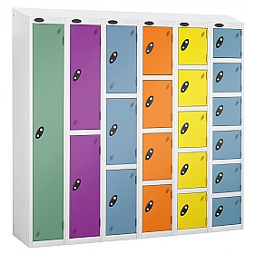 Equinox White Antibacterial Sloping Top Probe Lockers