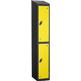 Equinox Black Antibacterial Sloping Top Lockers -