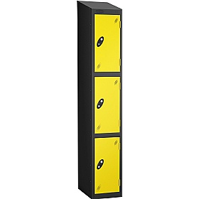 Equinox Black Antibacterial Sloping Top Lockers -