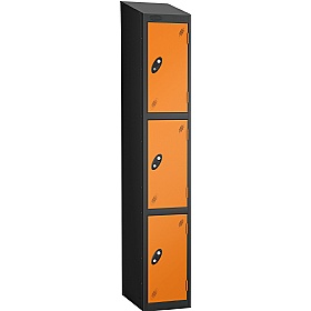 Equinox Black Antibacterial Sloping Top Lockers -