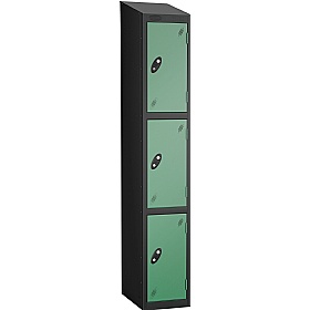 Equinox Black Antibacterial Sloping Top Lockers