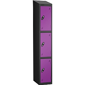 Equinox Black Antibacterial Sloping Top Lockers
