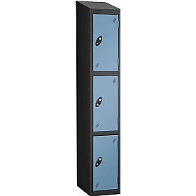 Equinox Black Antibacterial Sloping Top Lockers