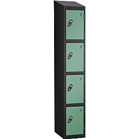 Equinox Black Antibacterial Sloping Top Probe Lockers - Office Storage
