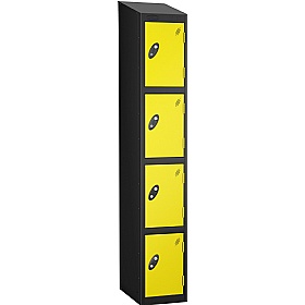 Equinox Black Antibacterial Sloping Top Lockers -